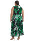Фото #7 товара Plus Size Sleeveless Printed Midi Dress