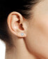 ფოტო #2 პროდუქტის Diamond Heart Halo Stud Earrings (1/4 ct. t.w.) in Sterling Silver