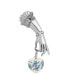 ფოტო #1 პროდუქტის Glass Blue Heart Charm Ladies Hand Pin