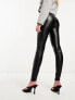 Фото #4 товара Vila leather look leggings in black