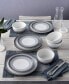 Colorscapes Desert Layers 12 Piece Coupe Dinnerware Set