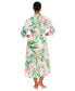 Фото #2 товара Women's Cotton Floral-Print Cover-Up Dress