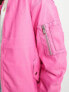 River Island bomber jacket in bright pink