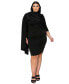 Фото #1 товара Plus Size Dahlia Sash Cape Dress