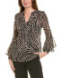 Фото #1 товара Joseph Ribkoff Printed Blouse Women's Black 6