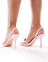 Public Desire Cherish strappy heeled sandals with cherry in pink