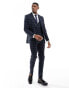 ASOS DESIGN skinny windowpane check suit jacket in navy