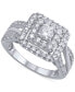 ფოტო #1 პროდუქტის Diamond Square Halo Engagement Ring (1 ct. t.w.) in 14k White Gold