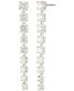 Cubic Zirconia Linear Drop Earrings