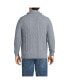 ფოტო #3 პროდუქტის Big & Tall Cotton Blend Cable Shawl Cardigan Sweater