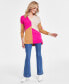 ფოტო #4 პროდუქტის Women's Colorblocked V-Neck Stephem Sweater, Created for Macy's