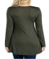 Women's Long Sleeve Swing Style Flared Tunic Top