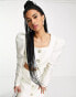 Фото #1 товара Dream Sister Jane bridal long sleeve square neck blouse co-ord