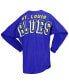 ფოტო #2 პროდუქტის Women's Blue St. Louis Blues Spirit Lace-Up V-Neck Long Sleeve Jersey T-shirt