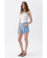 ფოტო #3 პროდუქტის Women's Dart Detailed Denim Shorts