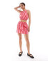 ASOS DESIGN cotton mini skirt co-ord in pink and red stripe 40 - фото #1