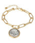 Фото #2 товара 16458 Buffalo Nickel Coin Goldtone Elongated Link Bracelet