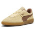 Фото #2 товара Puma Palermo Hairy Lace Up Mens Beige Sneakers Casual Shoes 39725101
