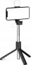 Фото #4 товара Selfie stick Hurtel Selfie stick WH1YXS teleskopowy tripod 1m z okrągłą lampą i uchwytem na telefon - czarny