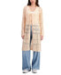 ფოტო #1 პროდუქტის Juniors' Mixed-Stitch Long-Sleeve Tie-Front Duster