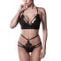 Erotisches Dessous-Set mit floraler Spitze, 2‑tlg.