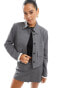 Фото #1 товара Stradivarius co-ord cropped tailored jacket in grey