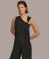 ფოტო #4 პროდუქტის Donna Karan Women's Asymmetric-Neck Sleeveless Jumpsuit