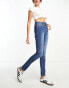 DTT Tall Erin hourglass sculpt skinny jeans in mid wash blue