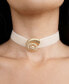 Фото #2 товара 18k Gold Plated Swirled Shell Pendant Beige Velvet Choker