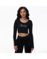 ფოტო #1 პროდუქტის Women's Cropped Long Sleeve Baby Tee