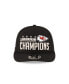Фото #4 товара Men's Black Kansas City Chiefs 2023 AFC Champions Locker Room Trophy Collection Low Profile 9FIFTY Snapback Hat