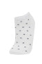 Kadın 3'lü Pamuklu Patik Çorap B6037axns