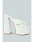 ფოტო #1 პროდუქტის Women's Strobing Knotted Chunky Platform Heels sandals