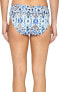 Tommy Bahama Women's 189214 High-Waist Bikini Bottom Blue Swimwear Size S