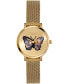 ფოტო #1 პროდუქტის Women's Signature Butterfly Gold-Tone Stainless Steel Mesh Watch 35mm