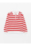 Фото #1 товара LCW Kids Polo Yaka Çizgili Uzun Kollu Kız Çocuk Sweatshirt