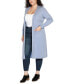 ფოტო #4 პროდუქტის Black Label Plus Size Rhinestone-Trim Belted Duster Cardigan Sweater