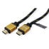 Фото #2 товара ROLINE GOLD HDMI High Speed Cable + Ethernet, M/M 5 m, 5 m, HDMI Type A (Standard), HDMI Type A (Standard), Black, Gold
