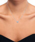 ფოტო #2 პროდუქტის Lab-Created Diamond Halo 18" Pendant Necklace (1/8 ct. t.w.) in Sterling Silver