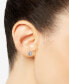ფოტო #2 პროდუქტის Morganite (1/2 ct. t.w.) & Diamond (1/4 ct. t.w.) Flower Stud Earrings in 14k White & Rose Gold