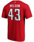 Фото #3 товара Men's Tom Wilson Red Washington Capitals Team Authentic Stack Name and Number T-shirt