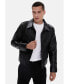 ფოტო #3 პროდუქტის Men's Casual Leather Jacket, Black