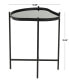 Фото #5 товара 19" x 19" x 21" Metal Abstract Wavy X-Shaped Base Accent Table