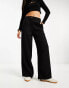 Фото #1 товара Miss Selfridge tailored wide leg trouser in black