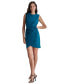 Women's Sleeveless Drape-Front Sleeveless Sheath Dress