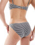 & Other Stories gingham bikini bottom in black