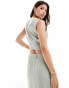 Vero Moda cropped waistcoat co-ord in sage Salbei, 44 - фото #2