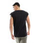 Brave Soul raw edge vest in black