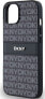 DKNY DKNY DKHCP15MPRTHSLK iPhone 15 Plus / 14 Plus 6.7" czarny/black hardcase Leather Mono Stripe & Metal Logo