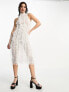 Фото #4 товара Amy Lynn Calla sleeveless textured midaxi dress in white